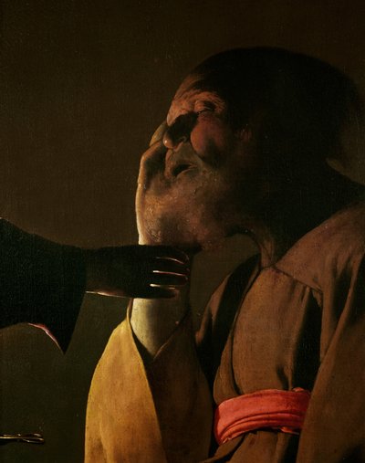 Joseph and the Angel (detail) by Georges de La Tour